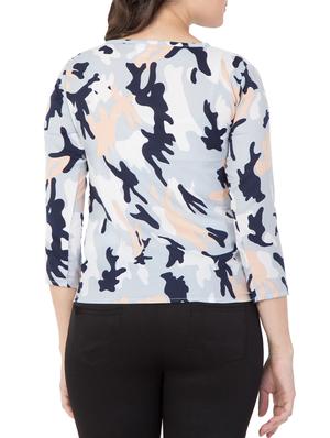 light blue printed top - 15119019 - Standard Image - 3