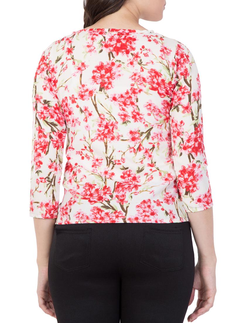 red floral printed top - 15119020 - Zoom Image - 3
