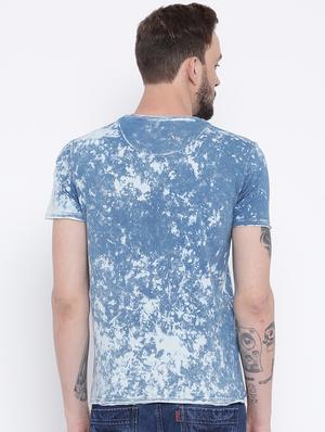 blue cotton front print t-shirt - 15119084 - Standard Image - 3