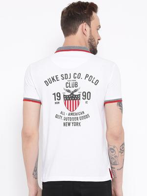 white cotton back print t-shirt - 15119106 - Standard Image - 3