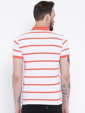 white cotton polo t-shirt - 15119145 - Standard Image - 3