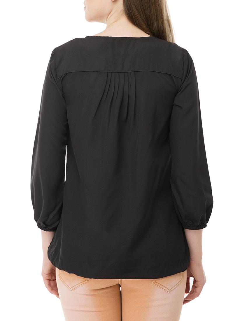 tie neck elasticated hem top - 15120842 - Zoom Image - 3