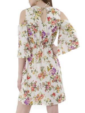 white floral a-line dress - 15120863 - Standard Image - 3