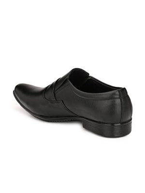 black leatherette formal slip on - 15121176 - Standard Image - 3