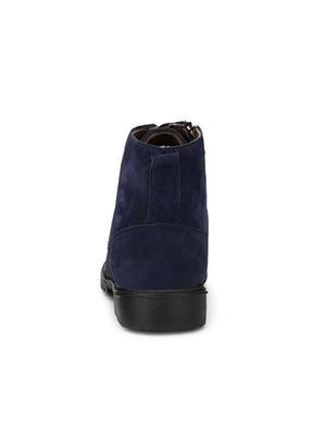 blue suede high ankle boot - 15121178 - Standard Image - 3