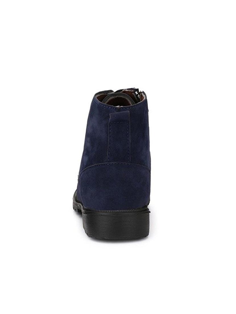 blue suede high ankle boot - 15121178 - Zoom Image - 3