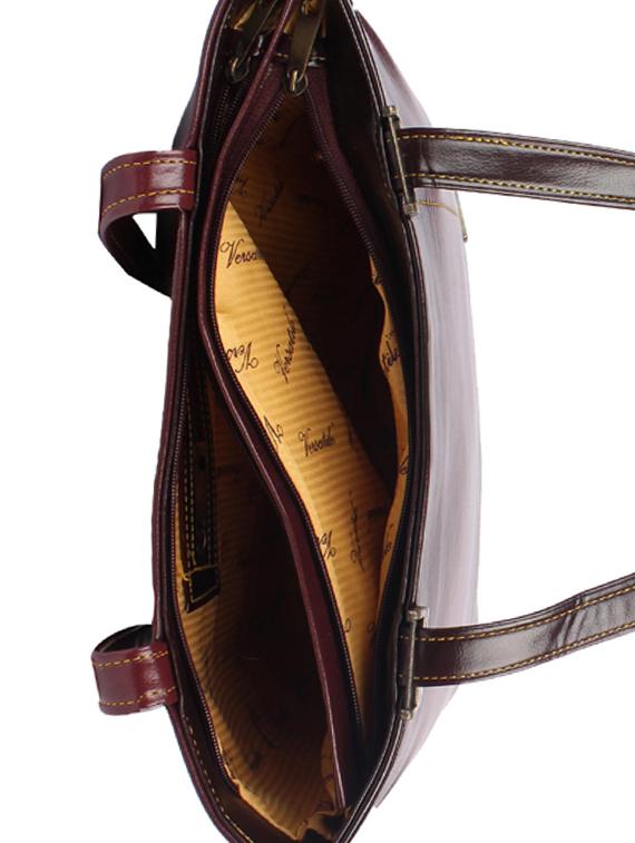 brown leatherette handbag - 15121340 - Zoom Image - 3