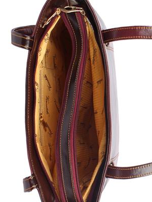 brown leatherette handbag - 15121348 - Standard Image - 3