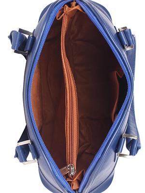 blue leatherette handbag - 15121351 - Standard Image - 3