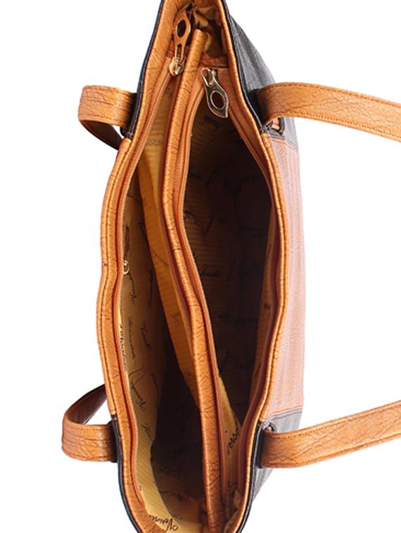 brown leatherette handbag - 15121357 - Zoom Image - 3