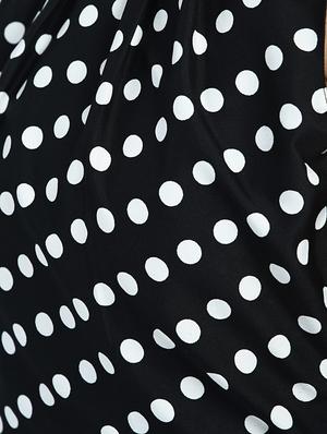 Pleated neck polka dot maxi dress - 15121392 - Standard Image - 6