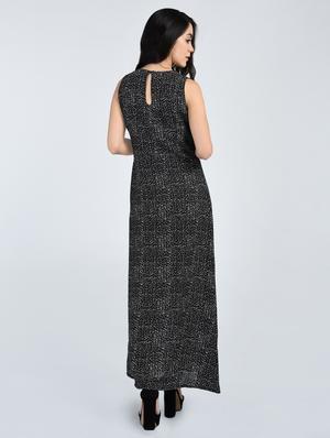 Pleated neck maxi dress - 15121396 - Standard Image - 3
