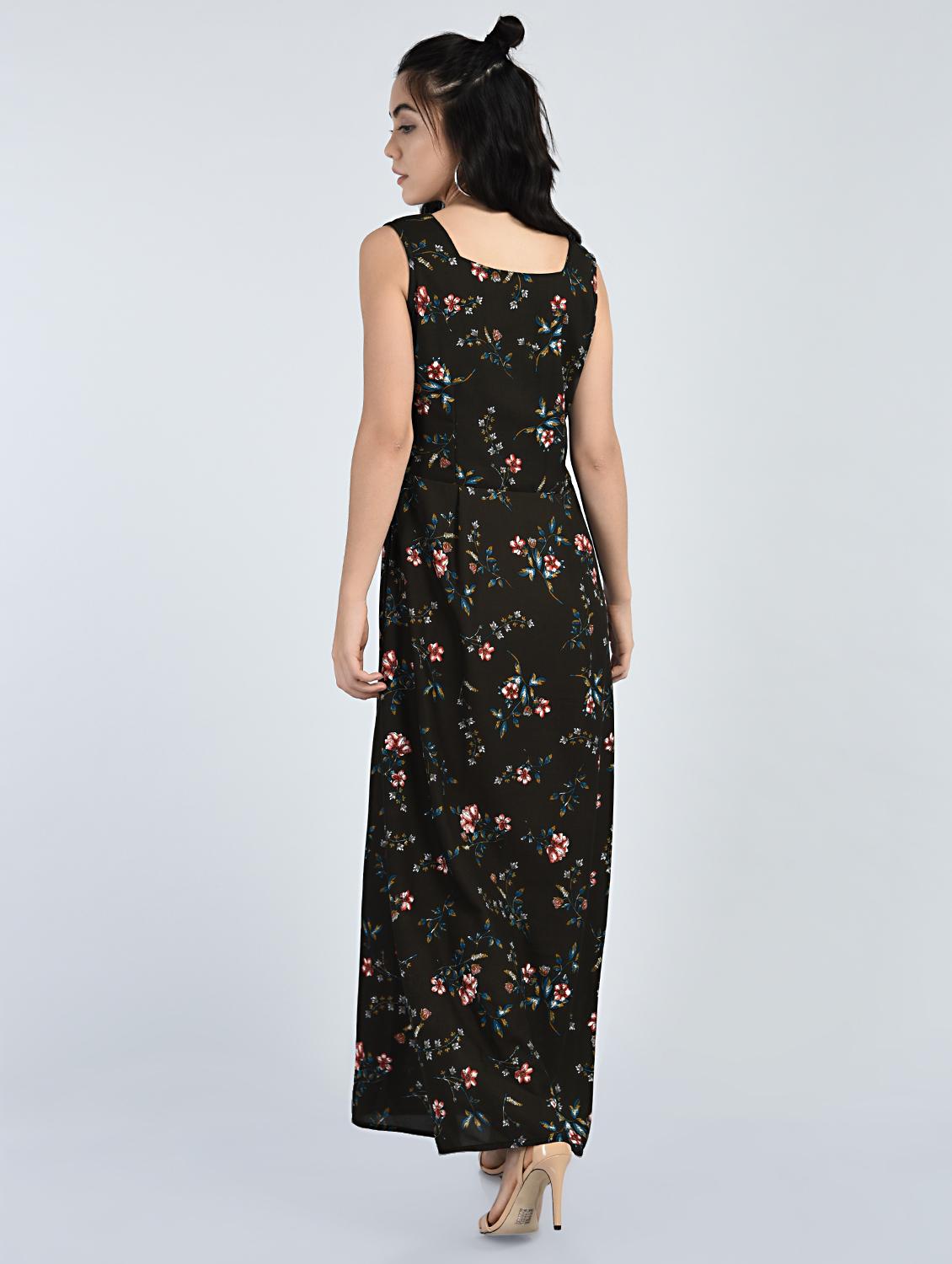brown floral maxi dress - 15121407 - Zoom Image - 3