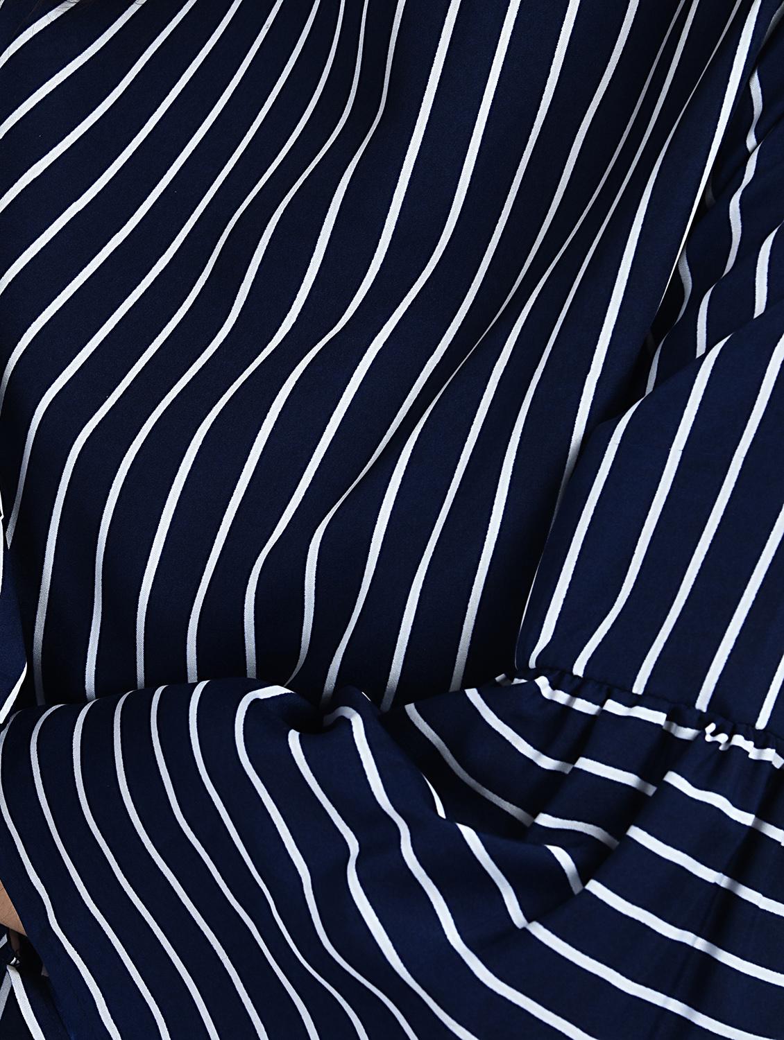 Bell sleeved striped shift dress - 15121410 - Zoom Image - 6