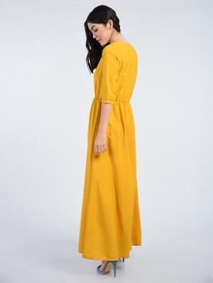 gathered maxi dress - 15121416 - Standard Image - 3
