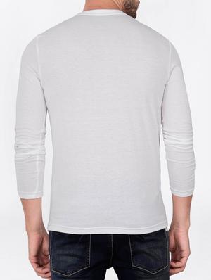 white cotton chest print tshirt - 15121845 - Standard Image - 3