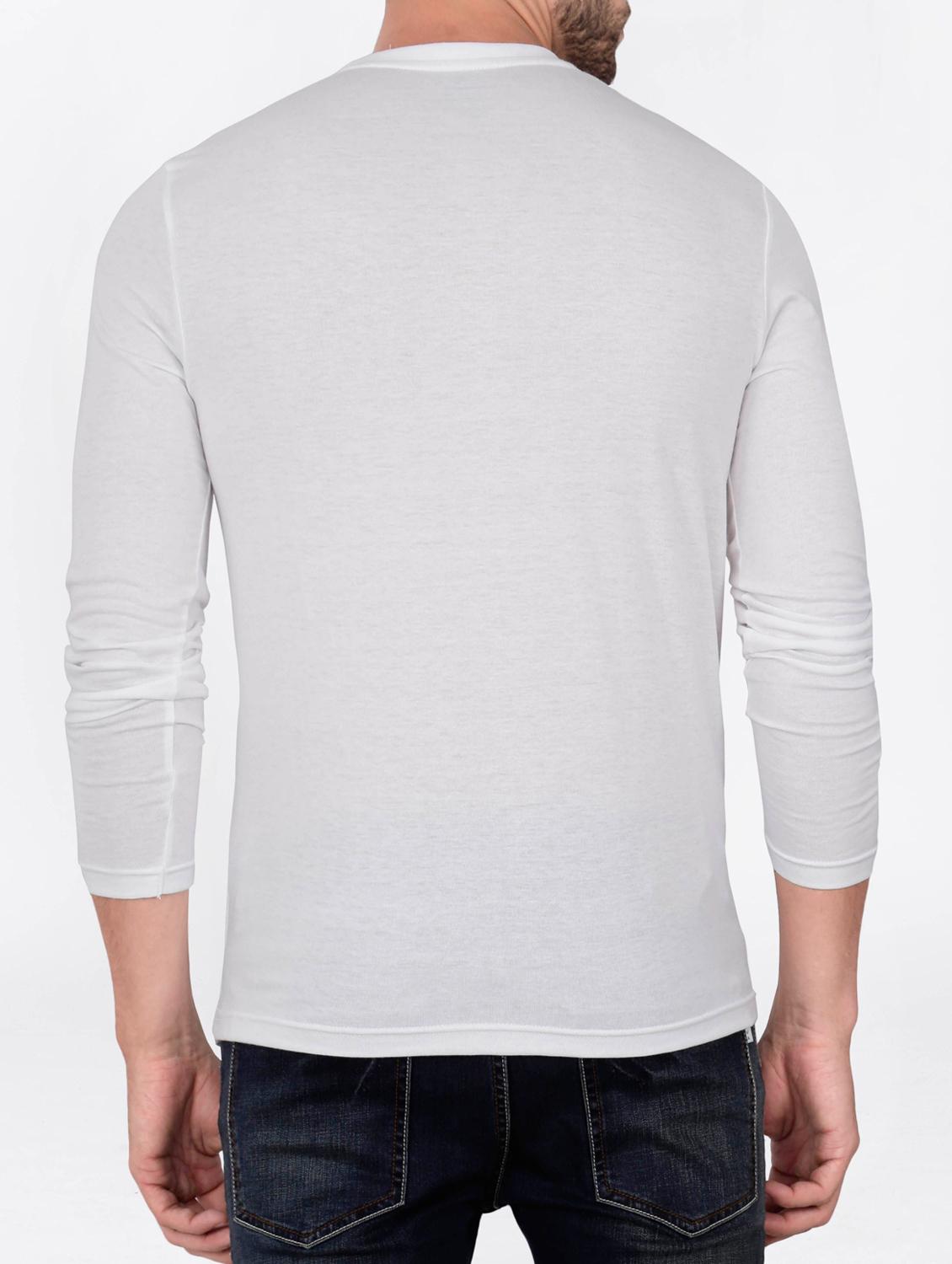 white cotton chest print tshirt - 15121845 - Zoom Image - 3