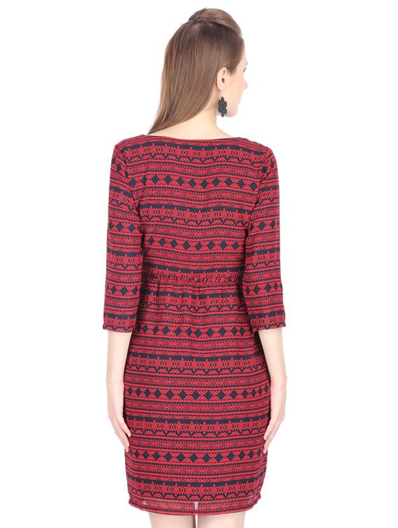 red printed sheath dress - 15123835 - Zoom Image - 3