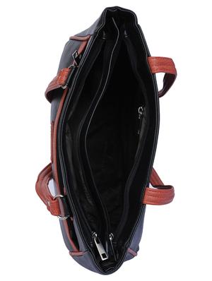 black leatherette regular handbag - 15123949 - Standard Image - 3