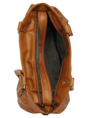 tan leatherette regular handbag - 15123955 - Standard Image - 3