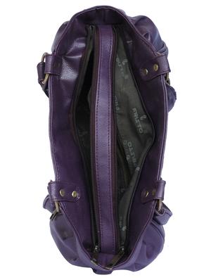 purple leatherette regular handbag - 15123957 - Standard Image - 3