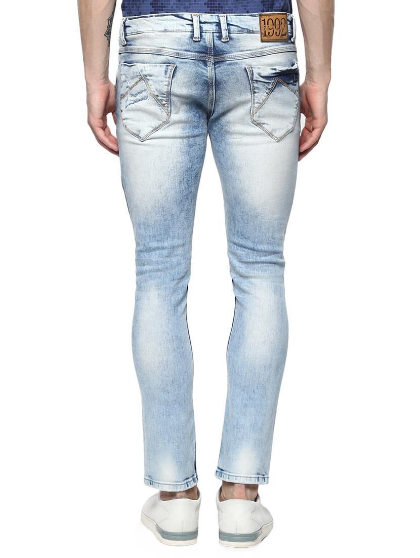 blue cotton ripped jeans - 15124462 - Zoom Image - 3
