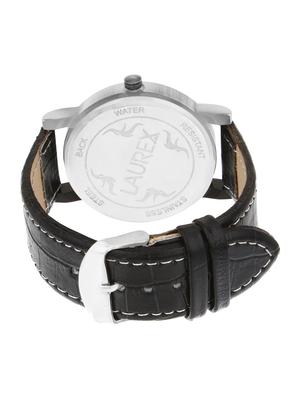laurex round dial leatherette strap watch - 15125101 - Standard Image - 3