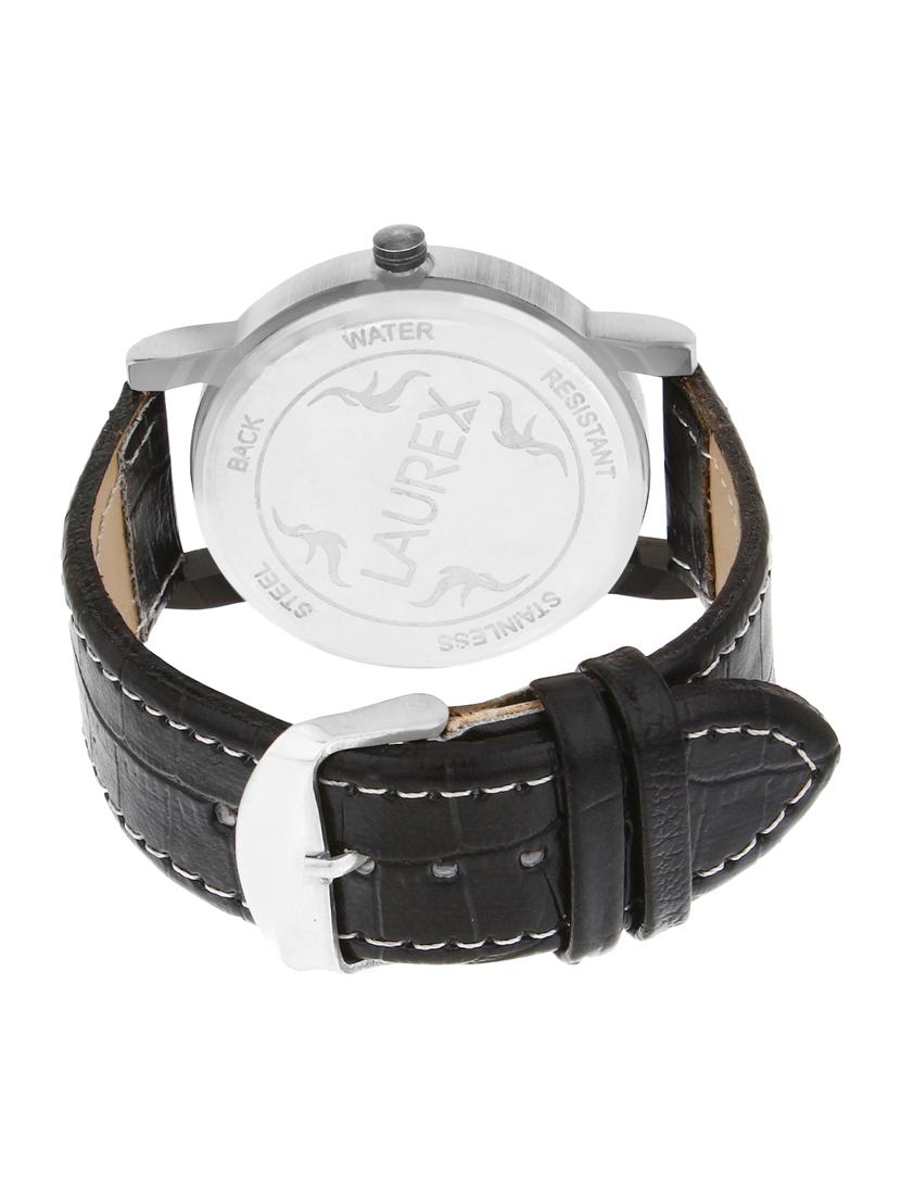laurex round dial leatherette strap watch - 15125101 - Zoom Image - 3