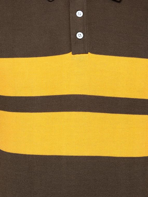 brown cotton polo t-shirt - 15126468 - Zoom Image - 3