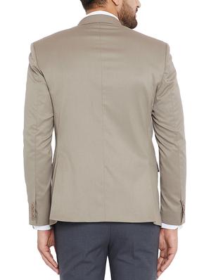 beige poly wool formal blazer - 15126730 - Standard Image - 3