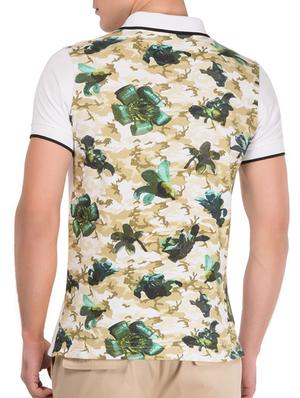 white cotton back print t-shirt - 15127590 - Standard Image - 3
