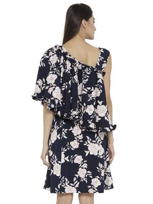 blue crepe dress - 15127974 - Standard Image - 3