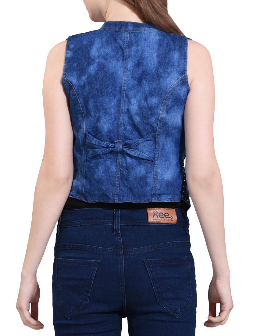 bow detail sleeveless embellished summer jacket - 15128189 - Zoom Image - 3