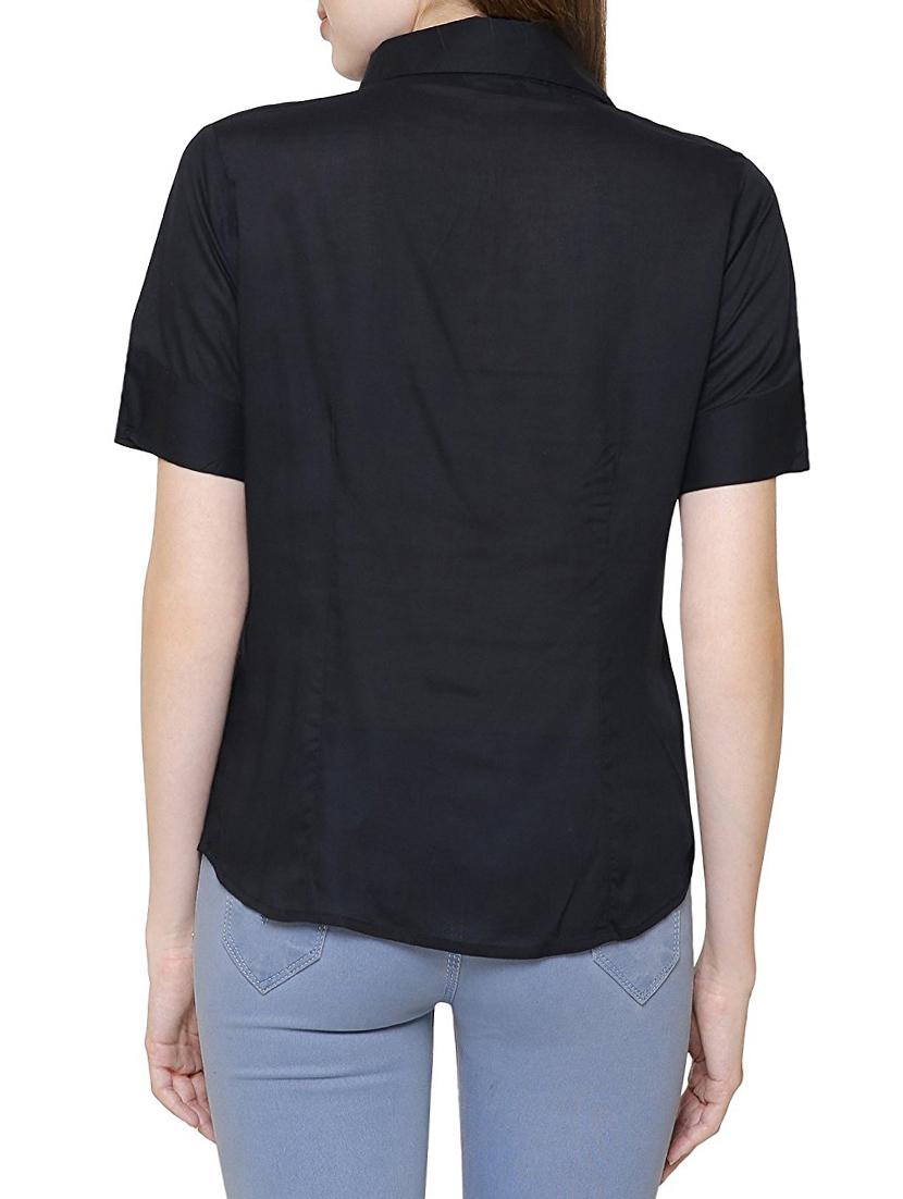 black cotton regular shirt - 15128715 - Zoom Image - 3
