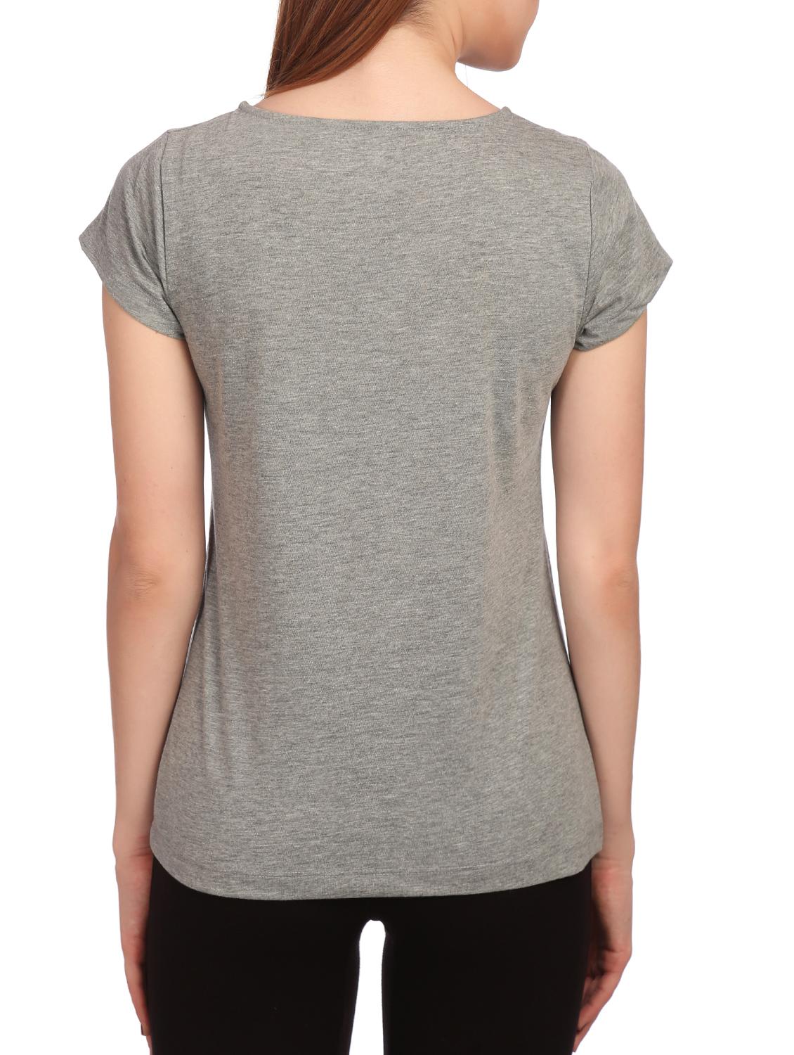 grey slogan printed cotton tee - 15132465 - Zoom Image - 3