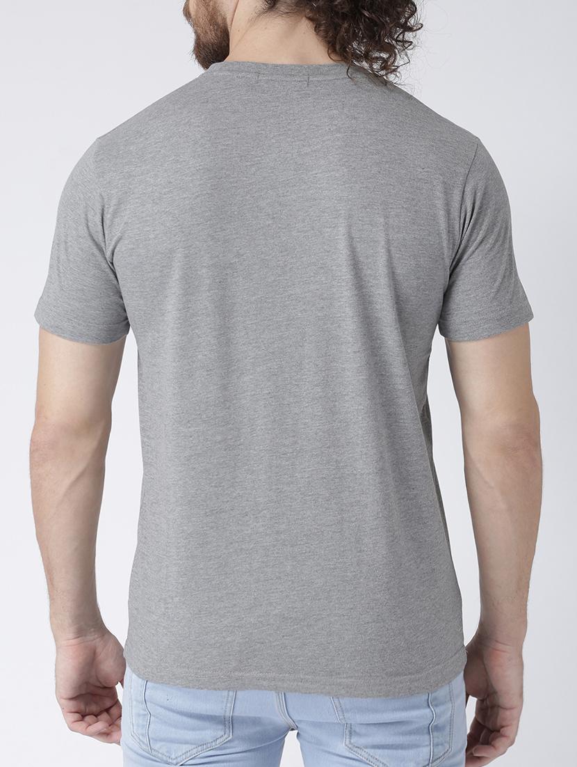 grey solid t-shirt - 15133855 - Zoom Image - 3