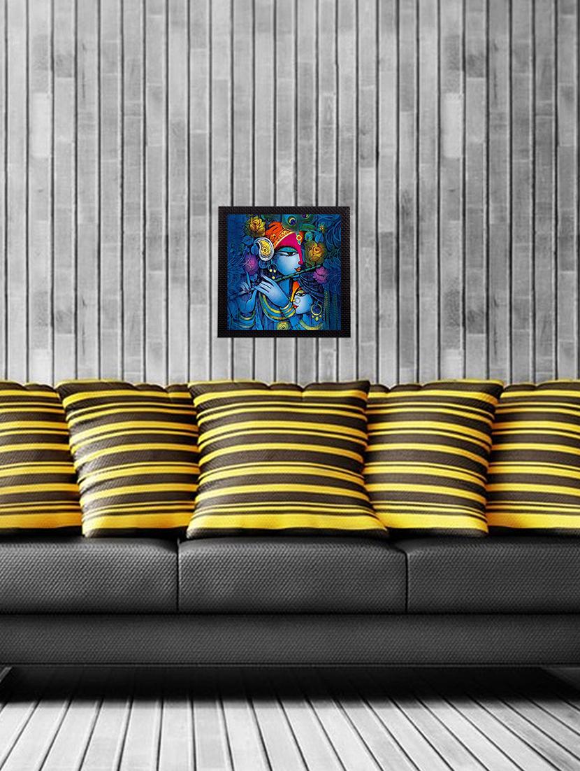 Blue Lord Krishna Satin Matt Texture UV Art Painting - 15134300 - Zoom Image - 3