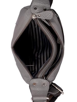 grey leather messenger sling bag - 15135259 - Standard Image - 3