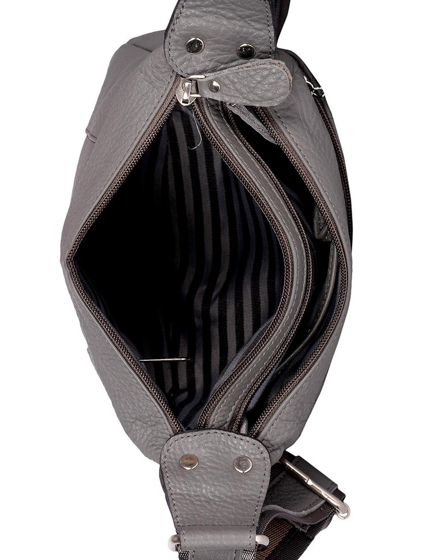 grey leather messenger sling bag - 15135259 - Zoom Image - 3