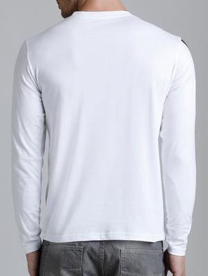 white cotton chest print tshirt - 15136161 - Standard Image - 3