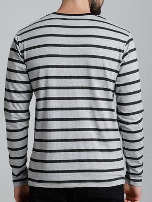 grey striped t-shirt - 15136184 - Standard Image - 3