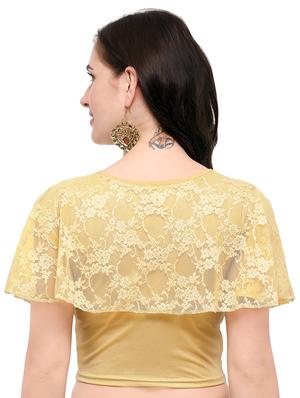 gold cotton solid blouse - 15138398 - Standard Image - 3