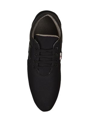black Canvas lace up casual shoes - 15139076 - Standard Image - 3
