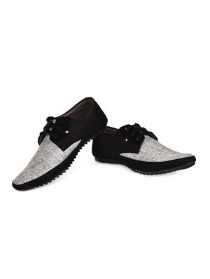 black canvas lace up shoes - 15139077 - Standard Image - 3