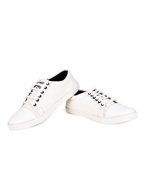 white canvas lace up sneaker - 15139097 - Standard Image - 3