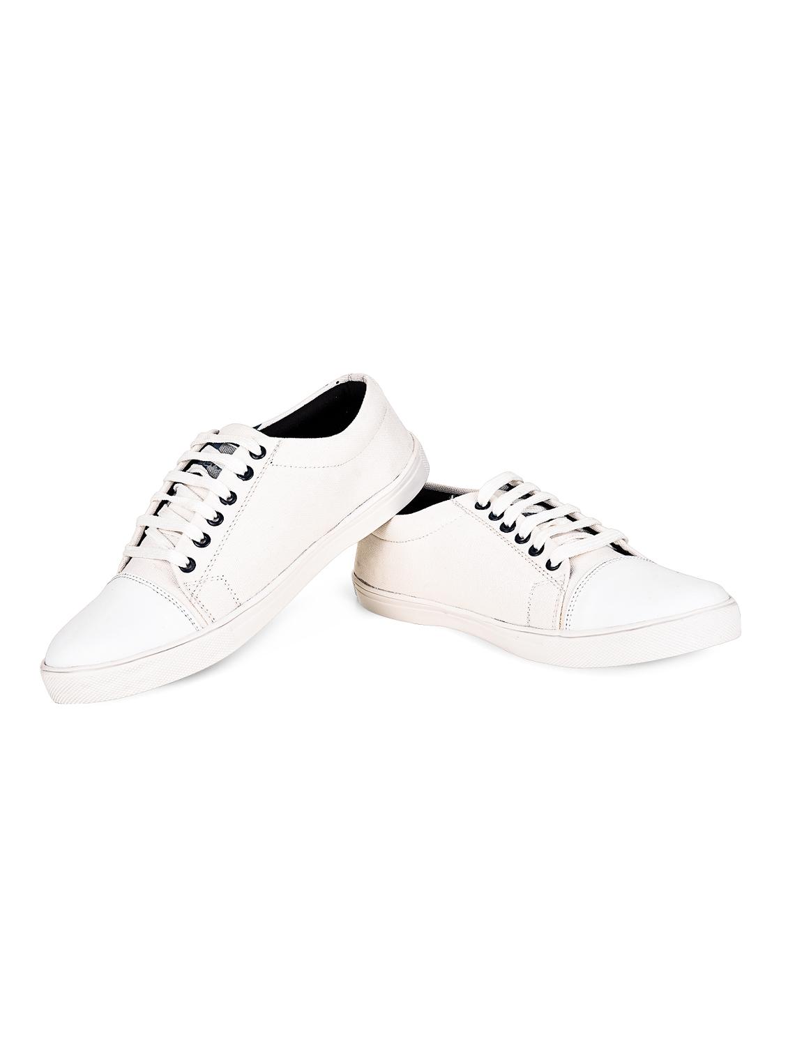 white canvas lace up sneaker - 15139097 - Zoom Image - 3