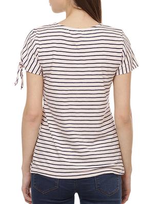 pink striped cotton tee - 15140513 - Standard Image - 3