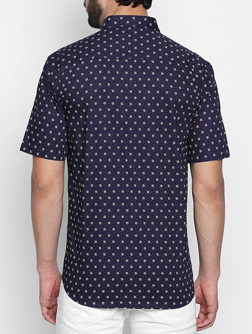 navy blue cotton casual shirt - 15140735 - Zoom Image - 3