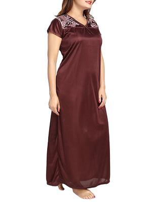 pink satin printed nightwear set - 15143306 - Standard Image - 6