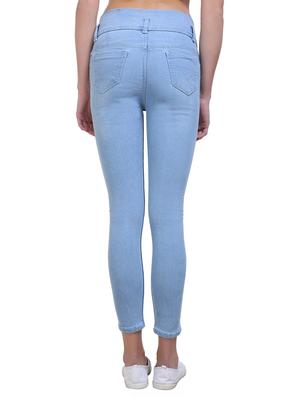 light blue distressed denim jeans - 15144541 - Standard Image - 3
